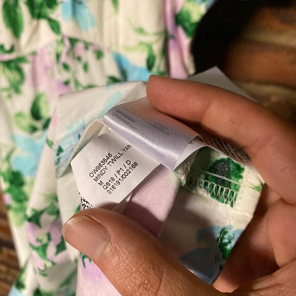 NWT Old Navy Pastel Floral Short Sleeve Smocked Mini Swing Dress Size Medium - Picture 8 of 9